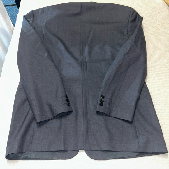 Men’s Suit Jacket Size 44R Yves Saint Laurent Blue Blazer  Button Canada Wool - Picture 11 of 11